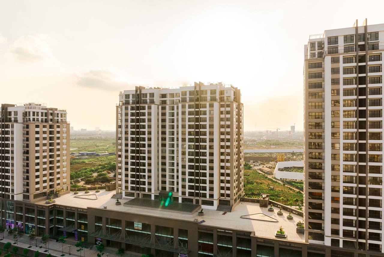 Condominium, buildings, city — Track Property Value Easily with a Rental Property Balance Sheet Template Excel